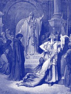 Het oordeel van Salomo - Bijbel door Gustave Dore