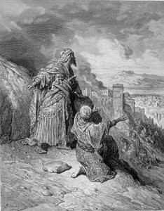 De laatste van de Arabische koningen verliet Granada na de belegering door de katholieken in 1492. Gravure door Gustave Doré door Gustave Dore