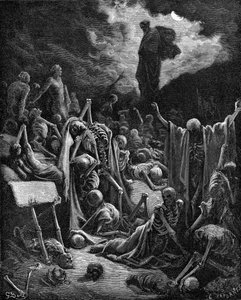 Het visioen van Ezechiël door Gustave Dore