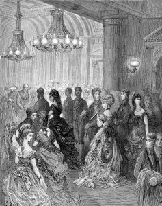 Victoriaans bal in het Mansion House, Londen (gravure door Gustave Doré) door Gustave Dore