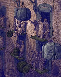 Opslag in de stad door Gustave Dore
