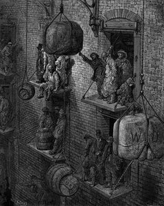 Opslag in de stad door Gustave Dore
