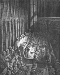 Westminster Abbey - Het Koor door Gustave Dore