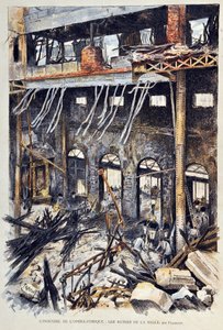 Brand van de Opera Comique in Parijs op 25 mei 1887 tijdens de uitvoering van Ambroise Thomas