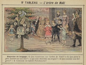De kerstboom (kleur litho) door Gustave Fraipont