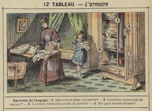 De kast (kleur litho) door Gustave Fraipont