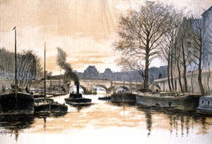 Parijs, Seine en de Pont Neuf door Gustave Fraipont