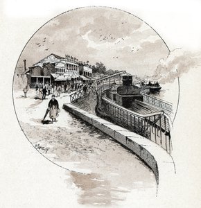 Uitzicht op de wijk Point du Jour, Boulogne-Billancourt door Gustave Fraipont