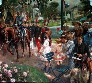 De Mars naar de Tentoonstelling in Roubaix, 1907 (muurschildering)
