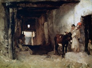 Een huis in de Sahara, 1880s door Gustave Guillaumet