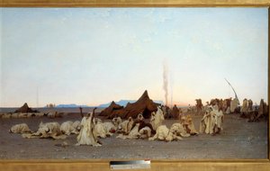 Avondgebed in de Sahara. Detail. 1863