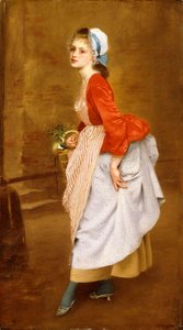 De Kamermeisje door Gustave Jacquet