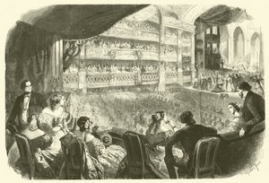 Een galavoorstelling in de opera (gravure) door Gustave Janet