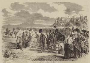 Review van de Stirling en Clackmannan Militie door Gustave Janet