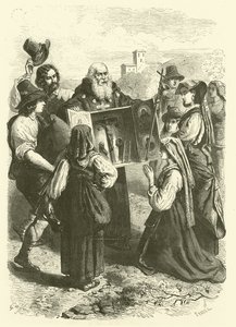 De tentoonsteller van relikwieën, Italië