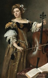 De cellospeler door Gustave Jean Jacquet