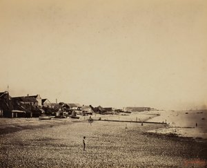 Het strand bij Sainte-Adresse door Gustave Le Gray