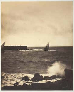 De brekende golf, 1857 door Gustave Le Gray