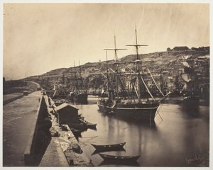 De Haven en Stad van Sète-Mediterranean (Port et Ville de Sète-Méditerranée) door Gustave Le Gray