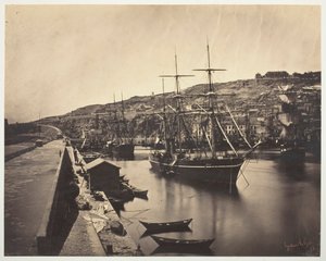 De haven en stad Sète-Mediterranean door Gustave Le Gray