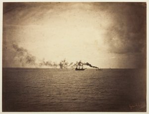De Sleepboot, 1856-57 door Gustave Le Gray