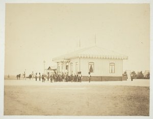 Zonder titel [officieren en hoogwaardigheidsbekleders] door Gustave Le Gray