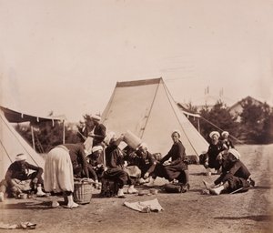 Maaltijd voor zoeaven door Gustave Le Gray