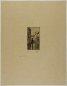 Kanaal in Venetië door Gustave Leheutre