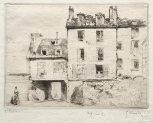 La rue Lacépède: de binnenplaats van de smid Cottens door Gustave Leheutre