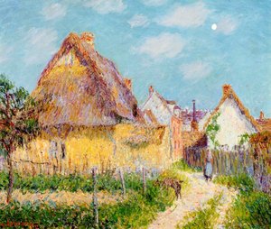 Cottage in Le Vaudreuil, 1903 door Gustave Loiseau