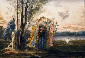 Cupido en de Muzen door Gustave Moreau