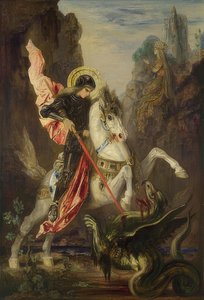 De Heilige Joris en de draak. 1889-90 door Gustave Moreau