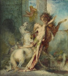Diomedes verslonden door paarden door Gustave Moreau