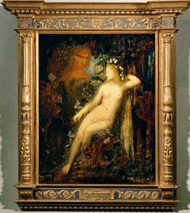 Vrouwelijk naakt (schilderij op doek) door Gustave Moreau