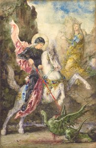 Sint Joris en de draak, 1869 door Gustave Moreau