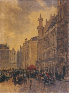 De Grote Markt in Brussel door Gustave Walckiers