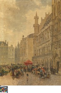 De Grote Markt in Brussel door Gustave Walckiers