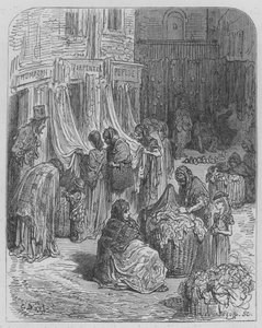 De voddenmarkt door Gustave after Dore