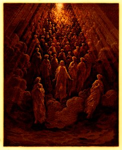 De Engelen op de Planeet Mercurius, illustratie uit The Dore Gallery, gepubliceerd ca. 1890 door Gustave after Dore
