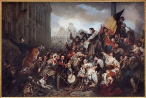 De Belgische Revolutie van 1830, 1835 door Gustave Wappers