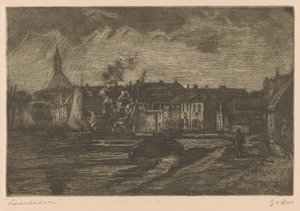 Leidschendam door Gustave van der Does (signed by artist)