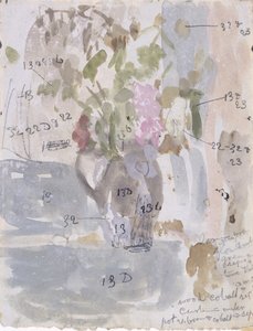 Een vaas met bloemen door Gwen John