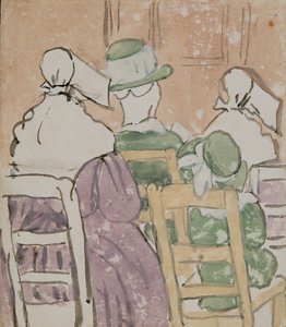 Figuren in de kerk door Gwen John