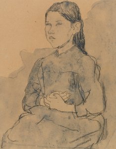 Jong meisje: Marie Hamonet, ca. 1918 door Gwen John