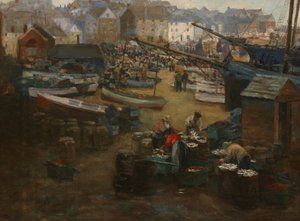 Vis inpakken, St. Ives, c.1910