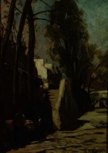 Straatscene door Gwendoline Margaret Hopton