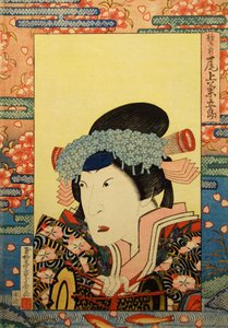 Kabuki-acteur Onoe Kikugorô III als Shizuka Gozen
