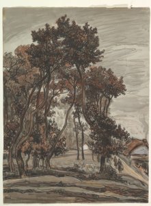 Landschap in de buurt van Saint Jean de Mont door Géza Peske