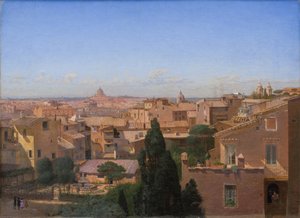 Een uitzicht op Rome gezien vanuit de woning van de kunstenaar door H.J. Hammer