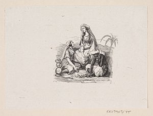 Illustratie voor "De vliegende koffer" in H.C. Andersen, "Sprookjes en verhalen", Deel 1